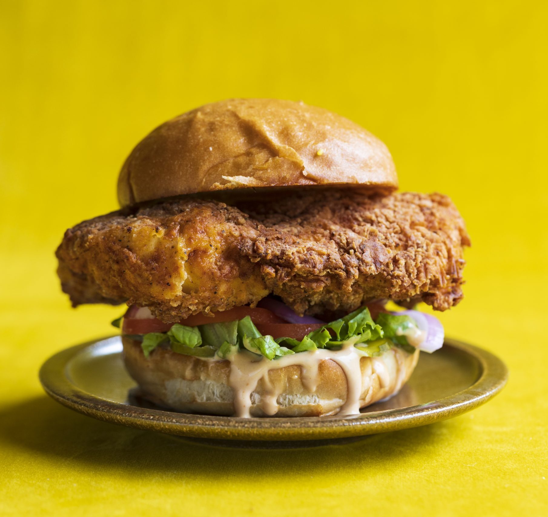Classic Fried Halal Chicken Burger - Hand-Breaded Fresh at JOYO Montreal